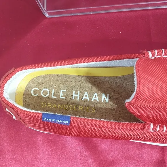 Cole Haan Men's 8.5 M Loafer Red Cloudfeel Weekender Shoes Boat Grand360 Comfort