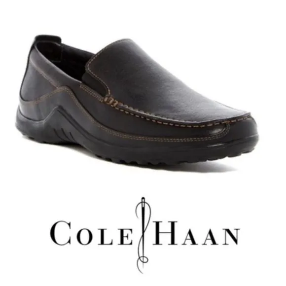 Cole Haan Mens Black Venetian Loafer Size 14 Driving Loafers