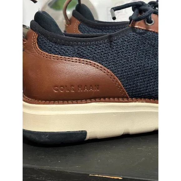 Cole Haan Men's Grand Atlantic Knit Oxford Sneakers 11.5 Navy Ink Comfort Casual
