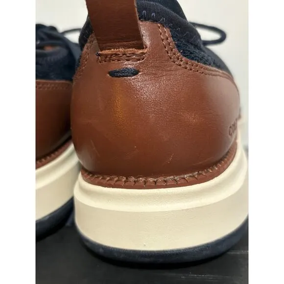Cole Haan Men's Grand Atlantic Knit Oxford Sneakers 11.5 Navy Ink Comfort Casual