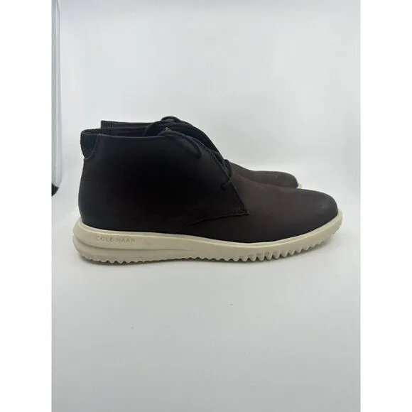 Cole Haan Men's Grand  Chocolate/Ivory Leather Chukka Boots C36933 Size 13