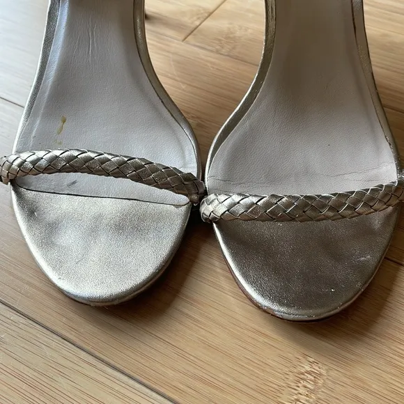 Cole Haan Sandals Heels Gold Python Gladiator Zip Size 81/2B
