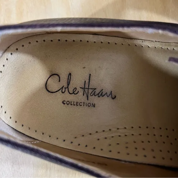 Cole Haan Shoes Mens Sz 10 -D Mock Strap Dark Burgundy Leather Loafers