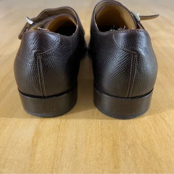 Cole Haan Shoes Mens Sz 10 -D Mock Strap Dark Burgundy Leather Loafers