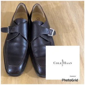 Cole Haan Shoes Mens Sz 10 -D Mock Strap Dark Burgundy Leather Loafers