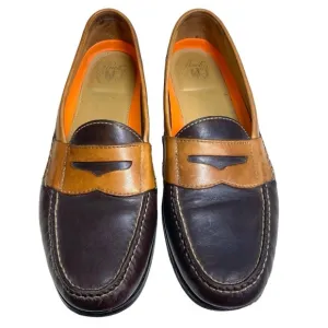 Cole Haan Two Tone Pinch Penny Loafers Mens 10 Medium Slip‎ One C14473 Brown Tan