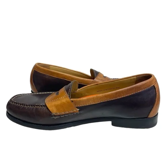 Cole Haan Two Tone Pinch Penny Loafers Mens 10 Medium Slip‎ One C14473 Brown Tan
