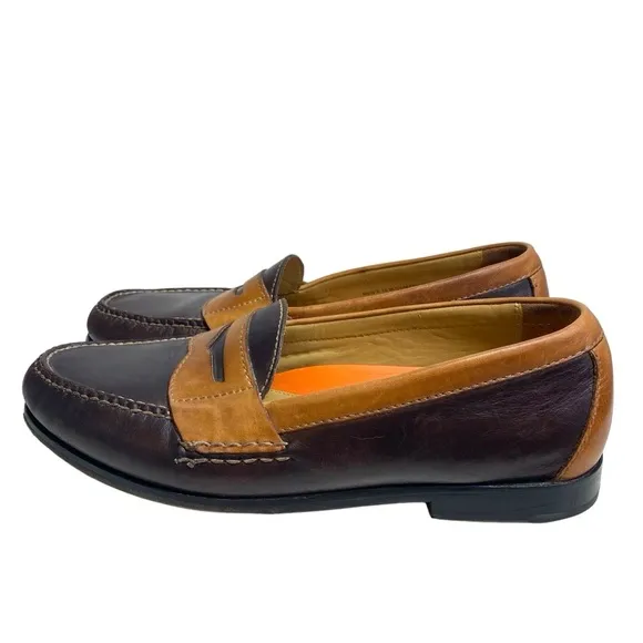 Cole Haan Two Tone Pinch Penny Loafers Mens 10 Medium Slip‎ One C14473 Brown Tan