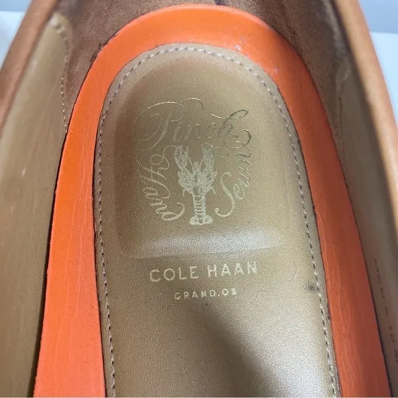 Cole Haan Two Tone Pinch Penny Loafers Mens 10 Medium Slip‎ One C14473 Brown Tan