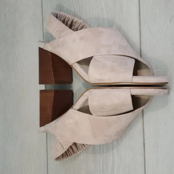 Cole Haan Womens Suede Ankle Strap Heels Slingback Sandals Shoes sz 5.5B