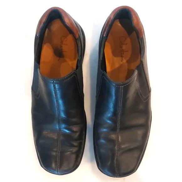 Cole Haan Zeno‎ Slip On Leather Loafers C02934 - Black 9.5 M EUC