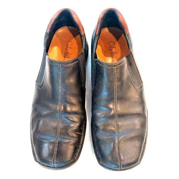 Cole Haan Zeno‎ Slip On Leather Loafers C02934 - Black 9.5 M EUC