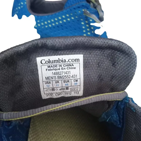 Columbia men's Drainmaker bright blue sneakers, 11