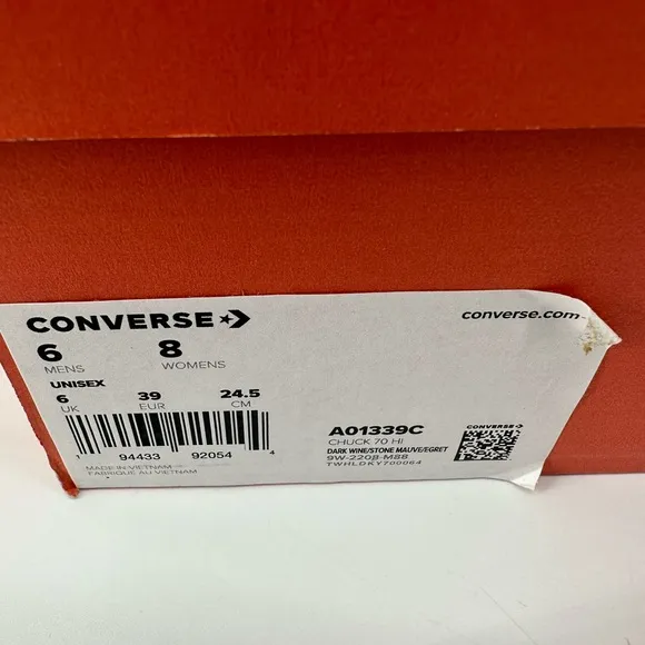 Converse Chuck Taylor 70 Fuzzy Utility Hi Top Sneakers 8 Women 6 Men New in Box