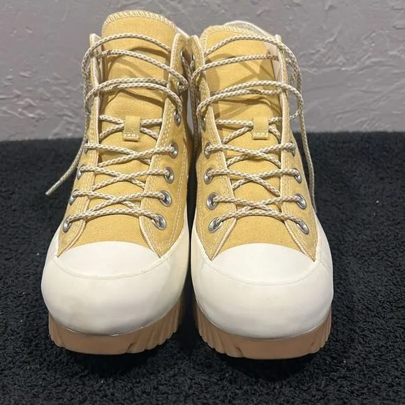 🔥 CONVERSE Chuck Taylor All Star Lugged 2.0 Utility High Sneaker Gold Women Sz