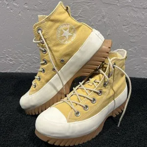 🔥 CONVERSE Chuck Taylor All Star Lugged 2.0 Utility High Sneaker Gold Women Sz