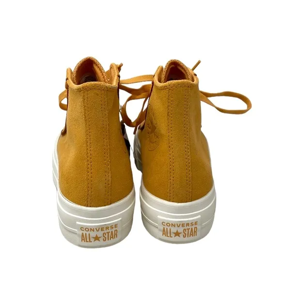 Converse Lift Platform Suede High Shoes Women Sneakers Tiger Moth Casual A05419C