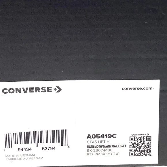 Converse Lift Platform Suede High Shoes Women Sneakers Tiger Moth Casual A05419C