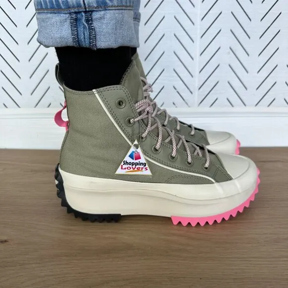 ⭐Converse Run Star Hike Platform Utility Twist Sz 8 Women's Shoes Olive A09223C