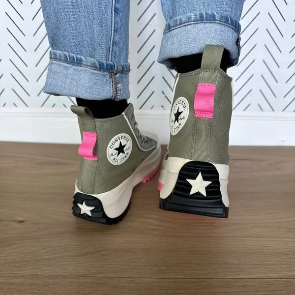 ⭐Converse Run Star Hike Platform Utility Twist Sz 8 Women's Shoes Olive A09223C