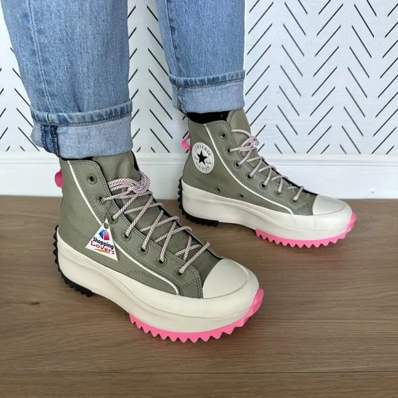 ⭐Converse Run Star Hike Platform Utility Twist Sz 8 Women's Shoes Olive A09223C