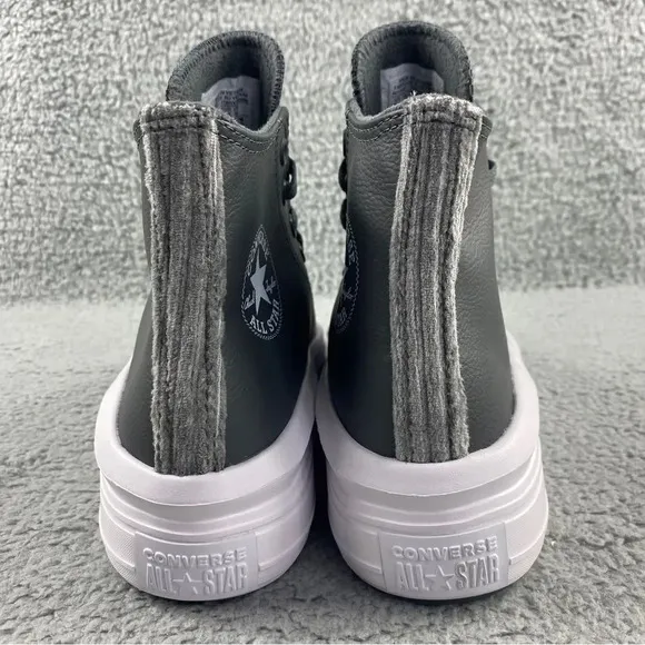 CONVERSE CTAS MOVE Hi Shoes Platform Sneakers Leather Utility Grey‎ Womens 8.5