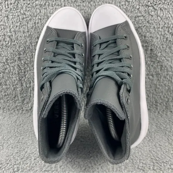 CONVERSE CTAS MOVE Hi Shoes Platform Sneakers Leather Utility Grey‎ Womens 8.5