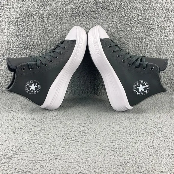 CONVERSE CTAS MOVE Hi Shoes Platform Sneakers Leather Utility Grey‎ Womens 8.5