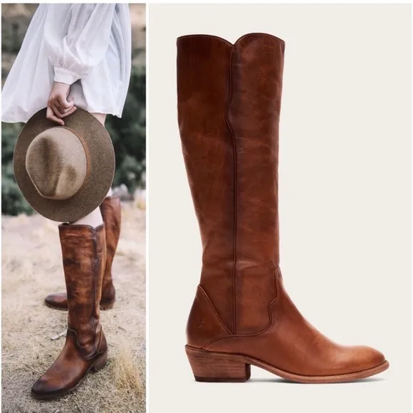 COPY - Women's Brown Leather Knee-High Boots