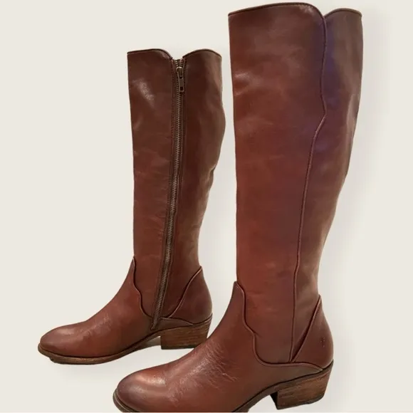 COPY - Women's Brown Leather Knee-High Boots