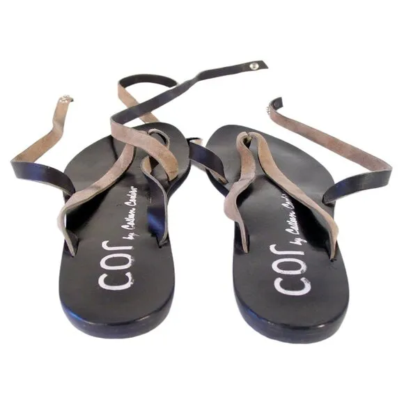 COR by CALLEEN CORDERO $398 Ankle Tie Thong Sandals 9 - Handmade in L.A.