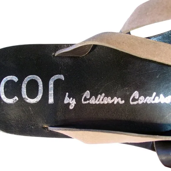 COR by CALLEEN CORDERO $398 Ankle Tie Thong Sandals 9 - Handmade in L.A.