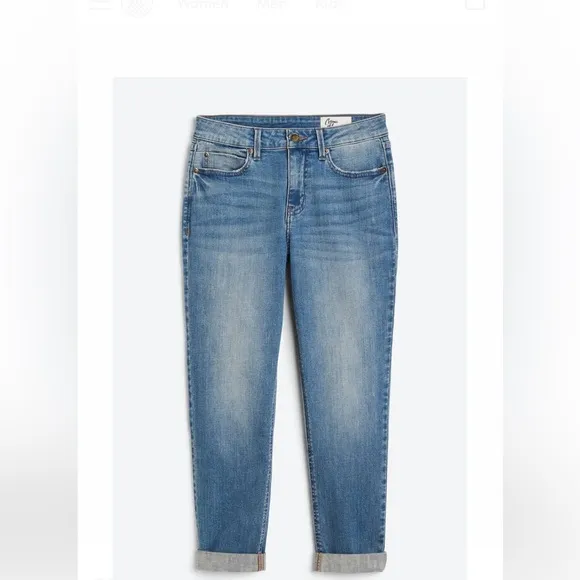 COSMIC BLUE LOVEAdrianne Boyfriend Distressed Jean