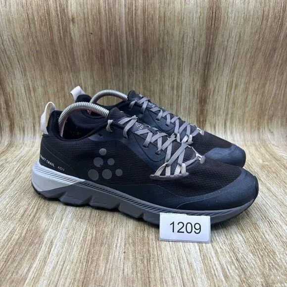 Craft ADV Nordic Trail Men's Size 9 Athletic Running Shoes‎ Sneakers Black Gray