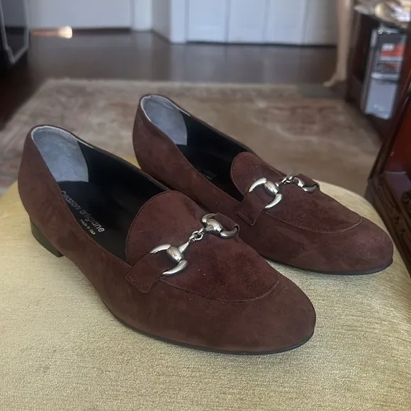 Creazioni Artigiane Wide Fit Loafer Brown Suede w/ Buckle  Size 9.5 / EU 40