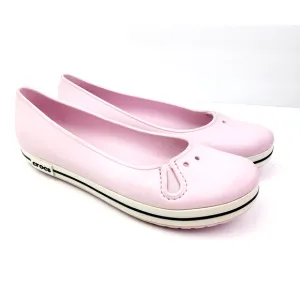 Crocs Crocband Womens Size 11 Bubblegum Pink Slip On Comfort Ballet Flats Shoes