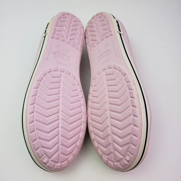 Crocs Crocband Womens Size 11 Bubblegum Pink Slip On Comfort Ballet Flats Shoes