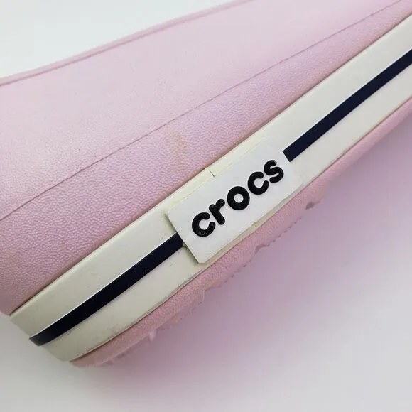 Crocs Crocband Womens Size 11 Bubblegum Pink Slip On Comfort Ballet Flats Shoes