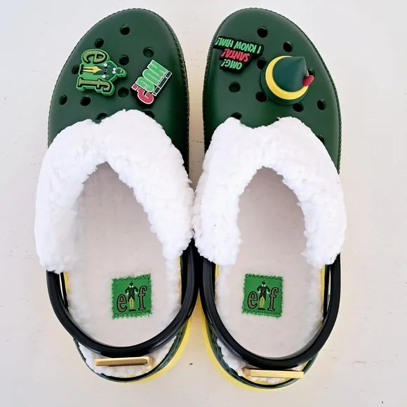 CROCS Green and Yellow Slip-On Loafers with Ventilation
