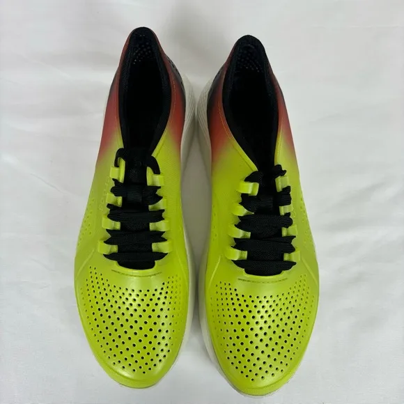 Crocs LiteRide Sneakers Lace Up Lightweight Flexible Shoes Yellow Black Size 10