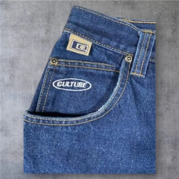 Culture Jeans Y2K Carpenter Denim 30x24.5 Dark Wash Baggy Skater Vintage Utility