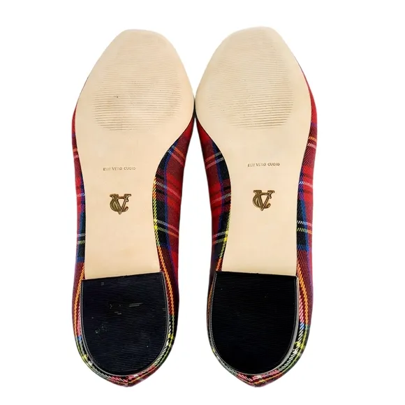 CV Signature Red Multi Plaid Wool Loafers