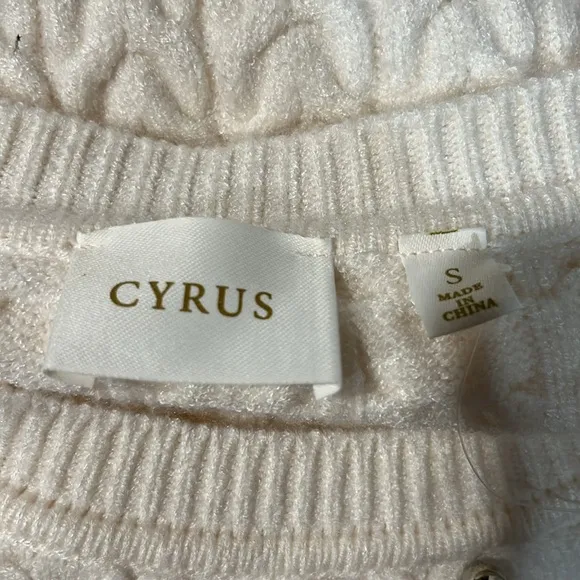 Cyrus sweater and skirt set, size small, NWT