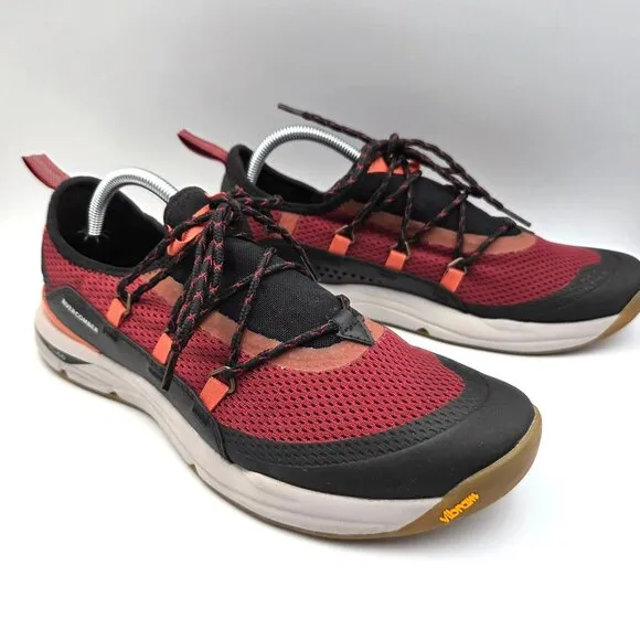 Danner Rivercomber Shoes Mens 10 Red Hiking Water Trail 3in Vibram Sole Sneakers