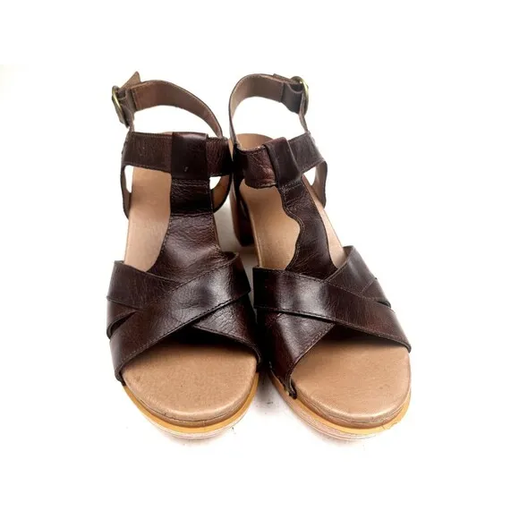 DANSKO DANIELA SLINGBACK Heel Sandals 41 US 10.5- 11 US Brown Leather T-Strap