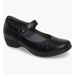 DANSKO Fawna Maryjane Style Black Milled Napa Leather Loafers 42W EU, 11.5 US