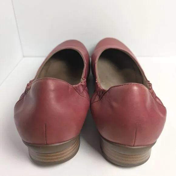 Dansko Kira Analine Rust Red Leather Ballet Flats 41 EU 10.5 US