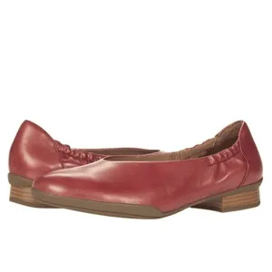 Dansko Kira Analine Rust Red Leather Ballet Flats 41 EU 10.5 US