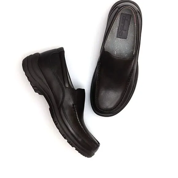 DANSKO Mens Wayne Full Grain Leather Black Slip Resistant Loafers Shoes NWT