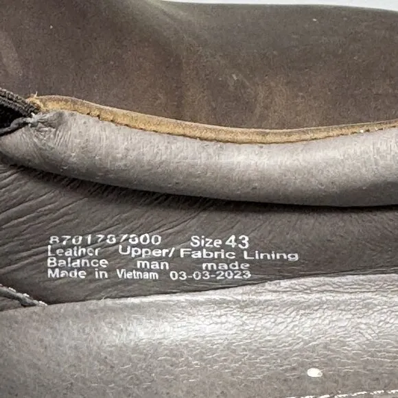 Dansko Wynn Men’s Slip Resistant Brown Leather Slip Ons Size 9.5-10